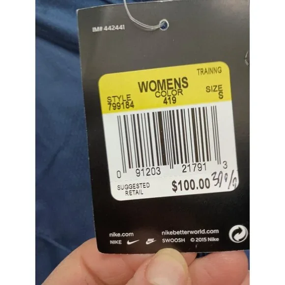 Nike Storm Fit Womens Windbreaker‎ Jacket Small Navy Full Zip Outdoor NWT - Picture 4 of 12